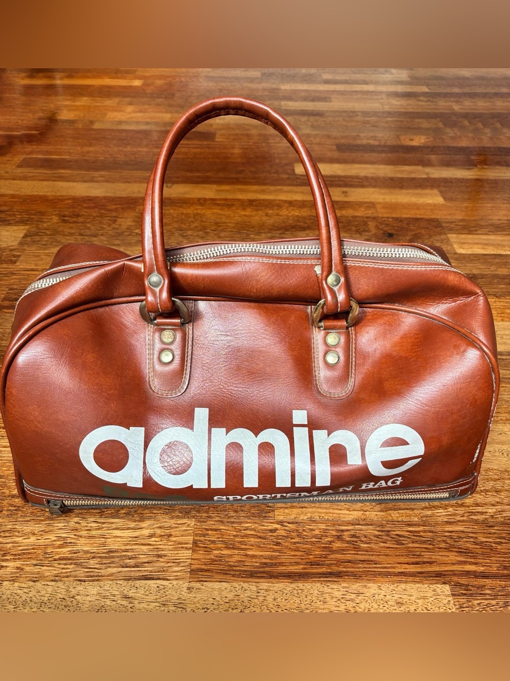 Vintage - Admire Logo Brown Boston Bag